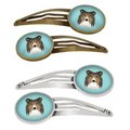 Carolines Treasures Carolines Treasures BB1180HCS4 Checkerboard Blue Sheltie Barrettes Hair Clips; Set of 4 BB1180HCS4